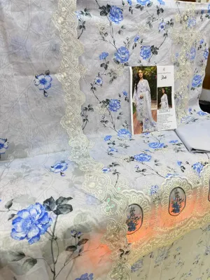 Pakistani Embroidery & Lace Unstitched Set